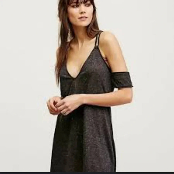 Free People‎ Beach Size Xs Strappy-back Off The Shoulder Mini Dress Swim Cover - Picture 1 of 9